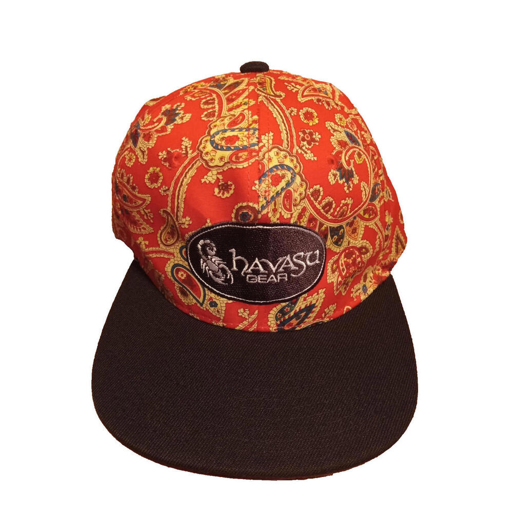 Havasu Gear Scorpion Red Paisley Snapback Hat Adult Adjustable Ball Cap Rare